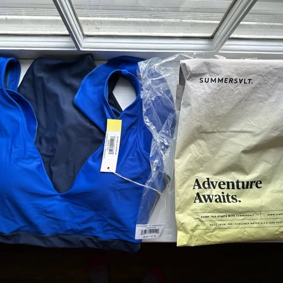 Summersalt Blue and Navy One Piece Swimsuit - Picture 4 of 5